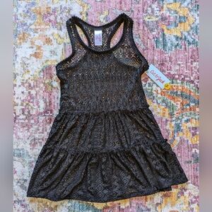 Chic Black Lace Kids Cover up